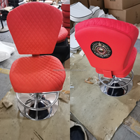 MIRACLE MIR-1 Nouveau Tabouret de Jeu Ergonomique pour Machine d'Arcade, Chaise en Métal et Cuir avec Panneau Personnalisable