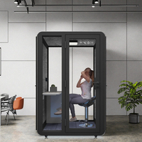 Cabine d'isolation insonorisée moderne de luxe à excellent rapport qualité-prix, cabine de studio portable, pods de bureau d'occasion, conception modulaire à structure en acier