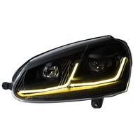 Phares HETOP Golf 5 2006-2010 avec feux de jour LED, clignotants améliorés, ensemble de phares modifiés, accessoires automobiles pour VW
