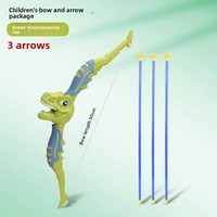 Ensemble d'arc et de flèche de dinosaure pour enfants avec jouet de tir à l'arc sûr pour les jeux en plein air pour enfants