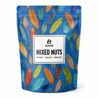 Sachets refermables personnalisés JIAHE, résistants à l'humidité, recyclables, pour aliments secs, imprimés en héliogravure, pour noix mélangées, vente en gros