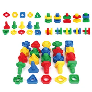 Intelligent DIY Screw Nut Matching Building Blocks 50 Pieces