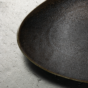 Sushjiuju — assiettes passe-lave-vaisselle, 10 pouces, style japonais, en grès, pour magasin de <span class=keywords><strong>Sushi</strong></span>, four rétro, plateau à dîner noir - Product Image 3