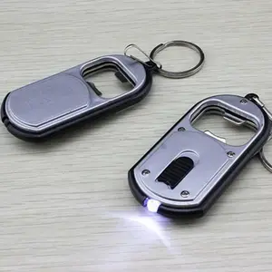 Gantungan Kunci lampu LED, promosi kreativitas dengan pembuka botol lampu paduan dengan gantungan kunci lampu hadiah kecil bisa cetak LOGO