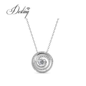 Grosir liontin Spiral takdir mewah dihiasi dengan kristal Swarovski Bebas nikel bebas daisari perak 925 kalung - Product Image 1