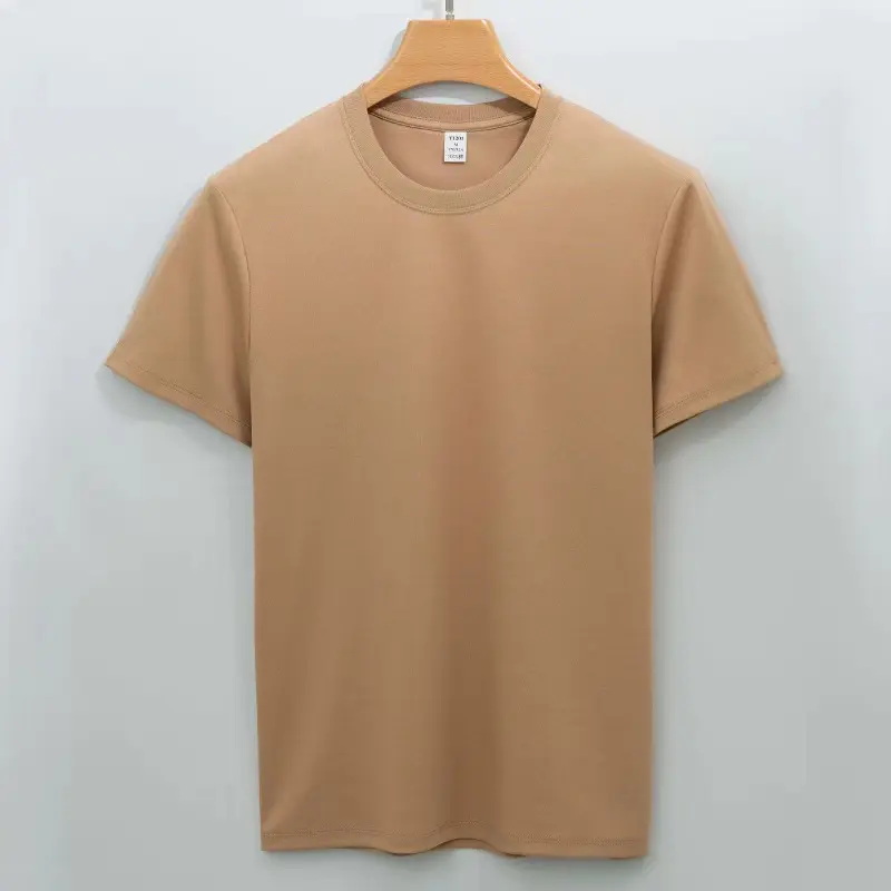 Maglietta da uomo di lusso 160S/2 girocollo morbido lucido bianco doppio cotone mercerizzato T-shirt Gloss suima cotone t-shirt