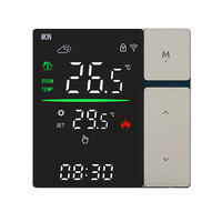 Pengontrol Termostat Pintar Tuya WiFi Kontrol Jarak Jauh via Aplikasi Mode Hemat Energi Otomatis AC90-240V Pabrik OEM