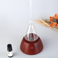 Chambre automatique parfum d'aromathérapie brume d'air froid parfum d'huile essentielle nébuliseur de verre en bois diffuseur de désamorçage