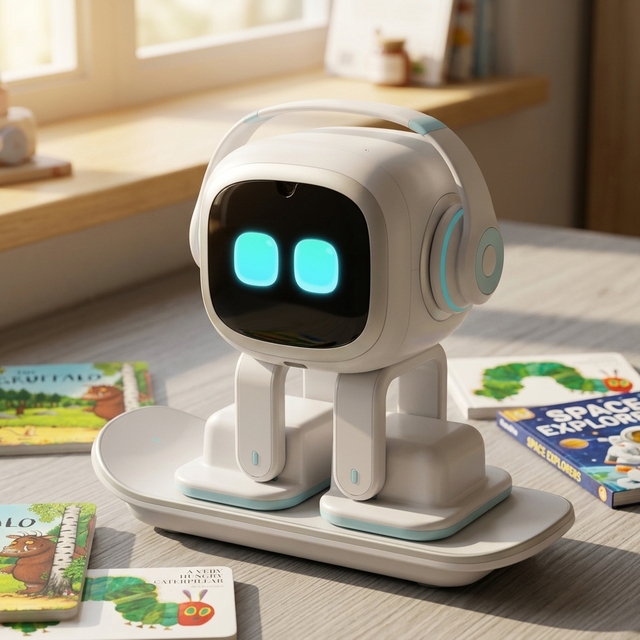 Popular Educational Entertainment Ai Robot Emo Interactive Voice Toy with Amoled Display and App Control for Kids