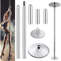 Barre de danse professionnelle améliorée, portable, 45 mm, pour exercices de fitness, rotation et position statique, pour l'exercice, les fêtes, la salle de sport à domicile