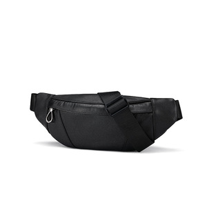 Laulisdon Men's Genuine Leather Waist <b>Bag</b> Top Layer Cowhide Black Multifunctional Outdoor Business Travel Crossbody - Product Image 5