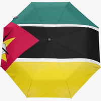 Parapluie entièrement automatique de haute qualité, imprimé du drapeau national du Rwanda, anti-salissures, facile à nettoyer, style créatif
