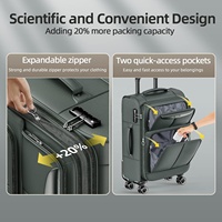Ensemble de bagages extensibles et légers 3 pièces Spinner Caster 20/24/28 pouces à deux roues TSA Lock-Soft Edge Dual Wheel Spinner Caster