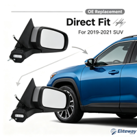 Rétroviseur latéral rabattable électriquement BY pour Ford Edge 2019-2021, chauffant, avec clignotant, éclairage de zone de recul, détection d'angle mort et fonction mémoire