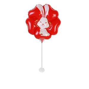Giá rẻ tùy chỉnh dễ thương phim hoạt hình <span class=keywords><strong>mini</strong></span> thỏ lá bóng bay với thanh cho giveaway Quà Tặng - Product Image 4