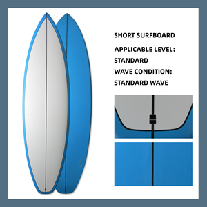 Vente en gros d'usine OEM de planches de surf |   Planche de surf courte 6'6" 46L en fibre de verre époxy, personnalisée, standard EPS, pour les vagues - Product Image 3
