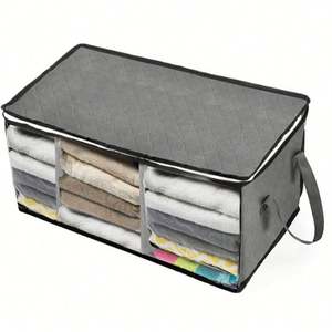 Popular Classic <b>Storage</b> Bag, Best Quality Clear Window Huge Luggage <b>Under</b> the <b>Bed</b> Cloths 3pcs Set Quilted <b>Storage</b> Tote Bag/ - Product Image 4