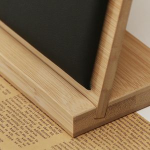 Justsoso Bamboo Necklace <b>Display</b> Stand Wood Jewelry Holder Black Pu Modern Rectangular Tabletop Organizer - Product Image 3