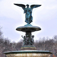 Reproductions de sculptures en bronze, statues d'anges en bronze classiques en métal, fontaine de Bethléem