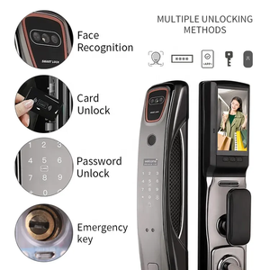 Cerradura de Puerta con Videoportero Usmart <span class=keywords><strong>Enrique</strong></span> Go, Lector Biométrico Automático de Tarjetas, Acabado Cromado, Reconocimiento de Huellas Dactilares, Aplicación Wifi, Nube - Product Image 5