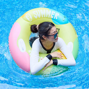Flotador Inflable para Adultos de 90-120 cm, Doble Capa, Engrosado, con Asas, para Piscina, Parque Acuático, Resort - Product Image 2