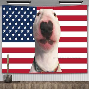 Tapisserie murale décorative Kawaii avec motif de chien Walter, tapisserie amusante avec meme, décoration de salon, couverture esthétique, <span class=keywords><strong>yoga</strong></span> - Product Image 3