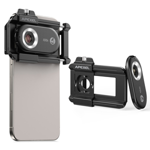 Lente de Microscopio para Teléfono Inteligente Apexel con Nuevo Molde, Aumento de 100X, con Luz <span class=keywords><strong>LED</strong></span> UV y CPL, Lentes Macro de Bolsillo - Product Image 2