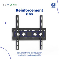 Support mural TV inclinable réglable en acier commercial pour usine, haute capacité de charge 60 kg, pour téléviseurs 26-65 pouces, certifié CE, VESA 400x400mm