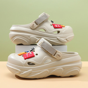 Women's Platform <b>Clogs</b> EVA Soles Beige Khaki Black 35-40 Non Slip Breathable Outdoor Beach Wear - Product Image 2
