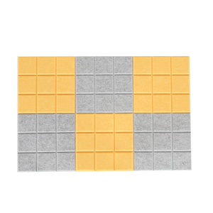 Geelgrijze akoestische wandpanelen, meerkleurig optioneel, geluidsabsorberend, decoratieve wandabsorber, 100% polyestervezel, <span class=keywords><strong>modern</strong></span> - Product Image 6