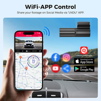 Cámara para Auto LNDU V100 2K con WiFi, Modo de Estacionamiento 24H, Grabación en Bucle, Sensor G, Control por Aplicación, Cámara Frontal
