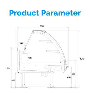 Affichage commercial de refroidisseur d'épicerie de comptoir de service de double couche de supermarché - Product Image 5