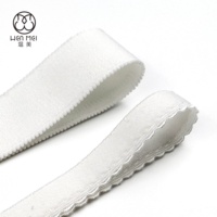 Vente en gros personnalisé soutien-gorge picot souple en nylon blanc avec bande de dentelle avec bandoulière sangle élastique en peluche tricotée