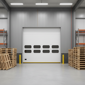 Puerta Seccional <span class=keywords><strong>de</strong></span> Aluminio Automática Personalizada a Precio <span class=keywords><strong>de</strong></span> Fábrica en China, Económica, con Certificación CE - Product Image 1