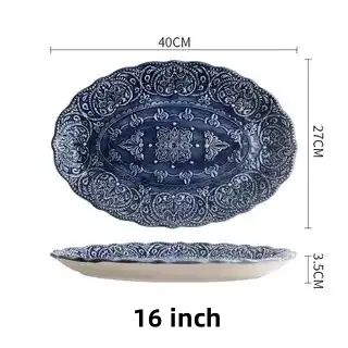16" oval plate