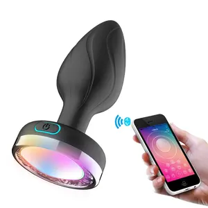 Remote Control Color Change Vibrating Anal Butt Plug Sex Toy Light Up Anal Plug For Women With light Vibrator