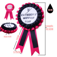 Cinta de Lentejuelas Personalizada de Lujo a Precio de Fábrica, Cinta de Satén con Rosas para Decorar, Premio de Baile, Roseta para Carreras de Caballos