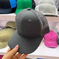 Topi Trucker 6 Panel Berbahan Katun 100% Motif Garis Terlaris dengan Logo Bordir, Bernapas, Cocok untuk Pantai dan Aktivitas Luar Ruangan