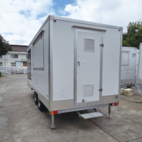 Remorque mobile pour pizza, hot-dogs, restauration rapide, cuisine entièrement équipée, café, crème glacée, camion de restauration, remorque alimentaire à deux zones