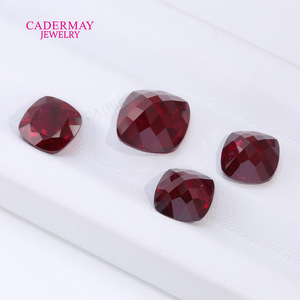 Cadermay Cultured Ruby Cushion Cut Loose Stone Red Gemstone For Jewelry Making - Product Image 2