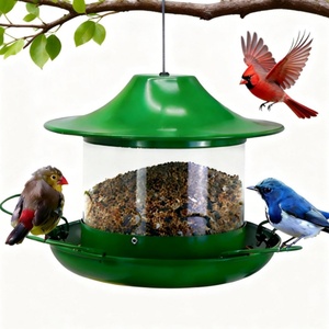 Mangeoire à oiseaux Oniya Green grande capacité, résistante aux intempéries, avec tuyau de drainage en PVC, anti-fourmis, suspendue, pour la décoration du jardin - Product Image 1