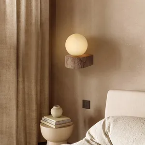 Wabi Sabiスカンジナビアの石造りのベッドサイドの壁ランプTravertine Sconceホテルの回廊の階段のレストランの寝室のためのLEDライト - Product Image 4