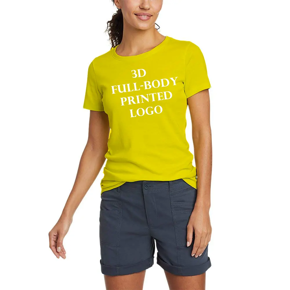 Camiseta personalizada a granel para mulheres, camiseta de etiqueta privada preta e branca com impressão de carta gráfica em branco