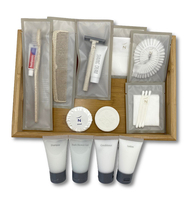 Ensemble d'équipements d'hôtel portables peu coûteux avec savon à brosse à dents pour maisons d'hôtes