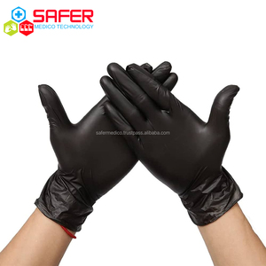 Gants en vinyle lisse de soins de salon de qualité de marque ODM couleur noire nettoyage ménager gants en vinyle jetables - Product Image 4