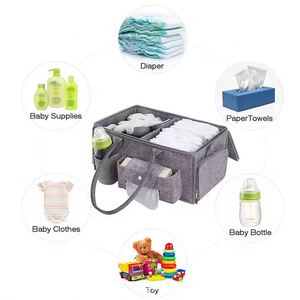 Multifunctional Portable Felt Diaper Storage Basket for Organizing Diapers Backpack Style Diaper <b>Caddy</b> - Product Image 5