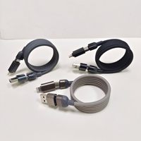 Kabel Data USB Type-C ke C Multifungsi 3A Pengisian Cepat Transfer Data Kecepatan Tinggi Berbahan Nilon untuk iPhone 16