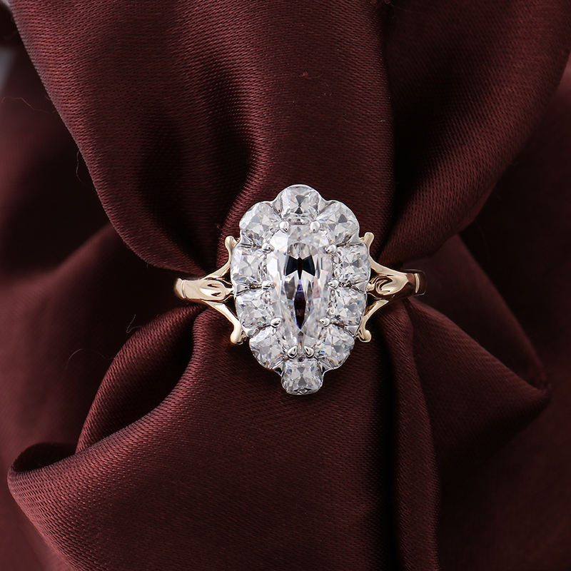 แหวนมอยซาไนต์ทองแท้ 14K