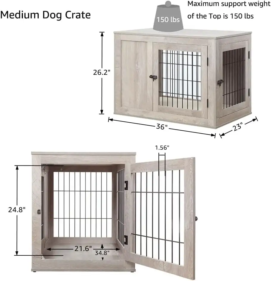 ריהוט כלב ארגז מקורה אסתטי גור עם דלת עץ מודרני הדלת חוט כלב בית כלב כלוב צד