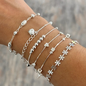 สร้อยข้อมือเงินแท้ pulsera trebol de Cuatro hojas pulceras Del chakras เงิน925ใบโคลเวอร์สร้อยข้อมือผู้หญิง - Product Image 1